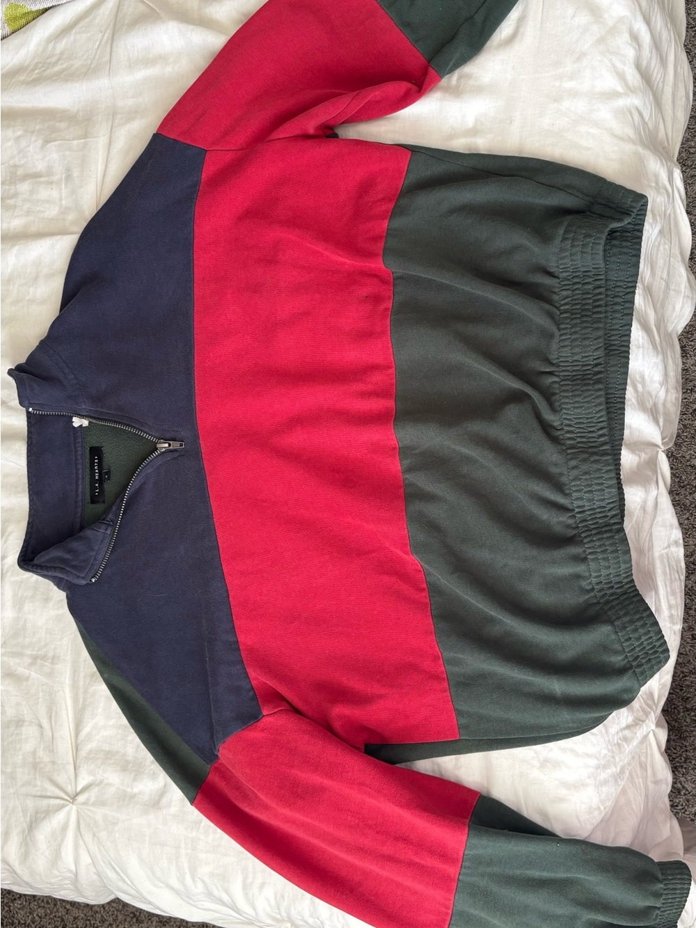 Men's 80's Colorblock Quarter-Zip Jacket